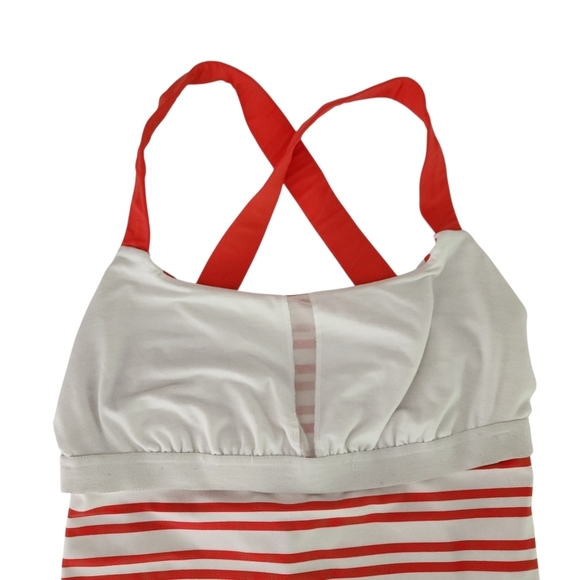 LULULEMON Track And Train Tank Twin Stripe Love Red / Love Red - Picture 6 of 11